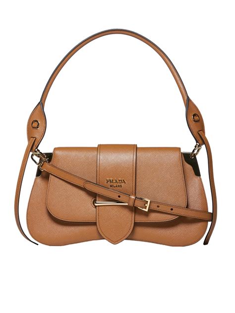 prada leather baguette bag